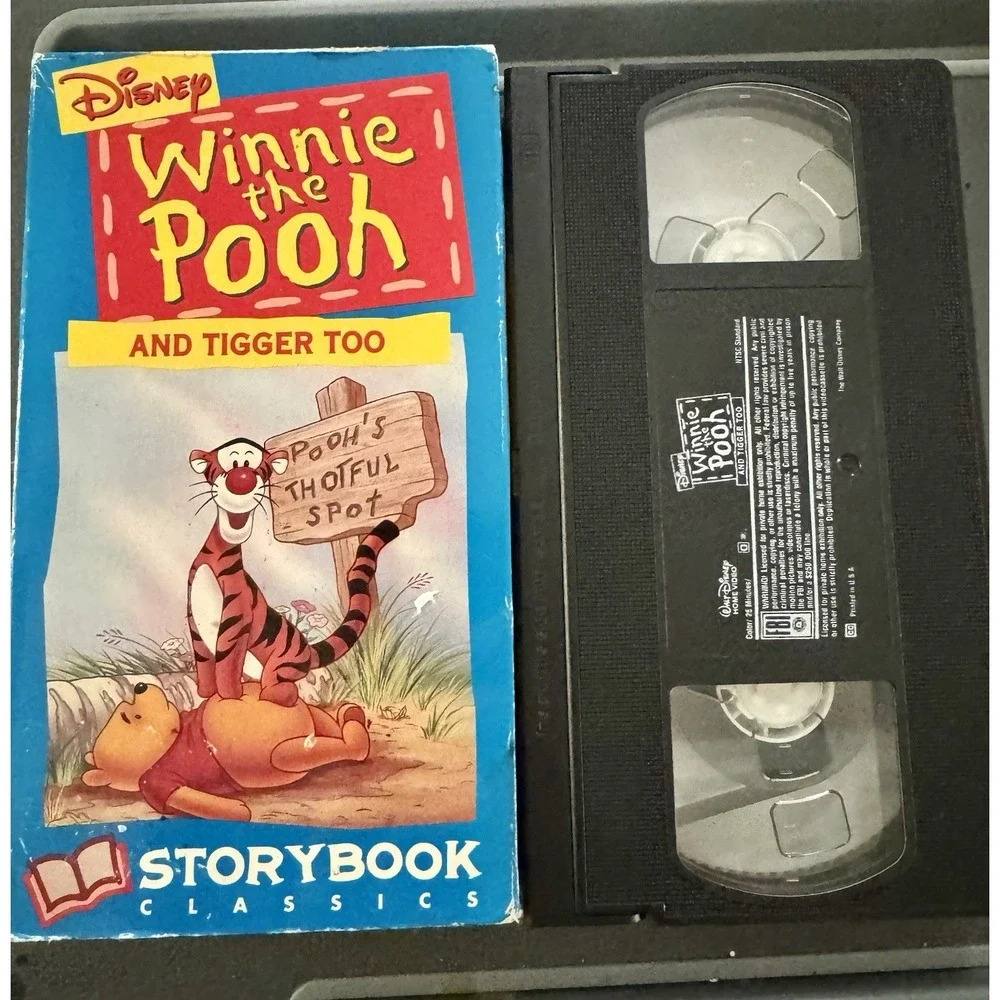 Winnie The Pooh And Tigger Too Disney Story Book Classics VHS‎ Video Tape